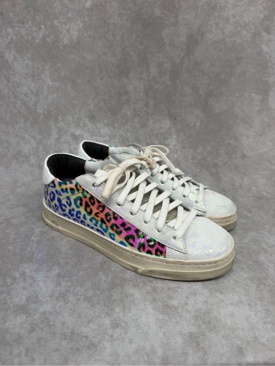 P448 Shoes - P448 Women’s Jack Leopard Hologram Low Top Sneaker EU 37 US 6.5-7